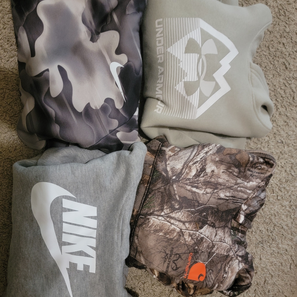 Nike and Under Armour Hoodies Bundle
